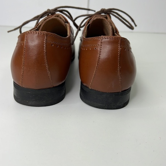 Men's Steve Madden Javin Tan Leather Oxford Shoes - Picture 5 of 9